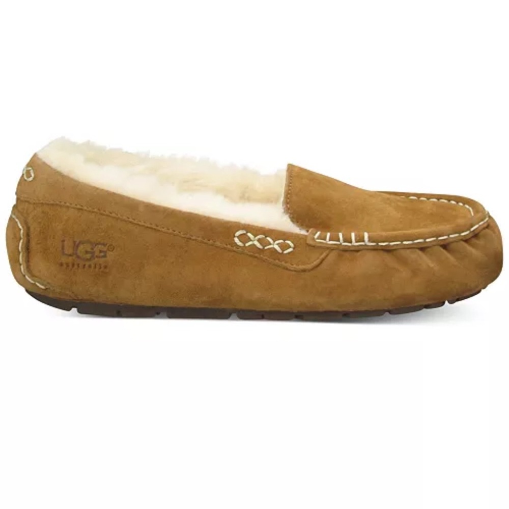 UGG Chestnut Suede Moccasin Slippers